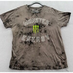 Monster Energy Shirt Mens Sz L Tie Dye T Shirt Graphic Tee Crew Neck